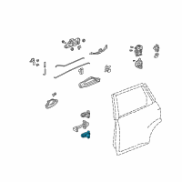 OEM 2003 Honda CR-V Hinge, Left Rear Door (Lower) Diagram - 67960-S5D-A01ZZ