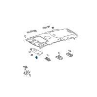 OEM Toyota Highlander Sunvisor Holder Diagram - 74348-33040-E1