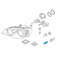 OEM 2010 BMW 335i Bulb Yellow Diagram - 63-21-7-160-798