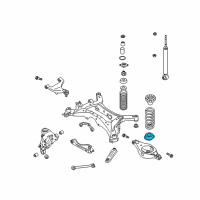 OEM 2004 Infiniti FX45 Seat-Rubber, Rear Spring Diagram - 55036-WL000