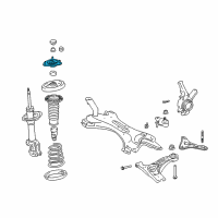 OEM 2009 Scion tC Upper Mount Diagram - 48609-21030