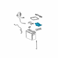 OEM Toyota Corolla Tray Bracket Diagram - 74411-12140