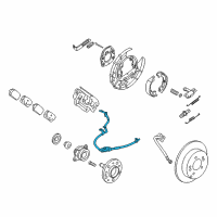 OEM Kia Rondo Sensor Assembly-Abs Rear Wheel Diagram - 956801D000