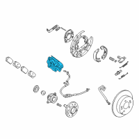 OEM 2009 Kia Rondo Rear Wheel Brake Assembly, Right Diagram - 582301D500