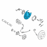 OEM Kia Rondo Rear Brake Back Plate Assembly, Right Diagram - 582521D000