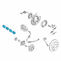 OEM 2008 Kia Rondo Pad Kit-Rear Disc Brake Diagram - 583021DA50