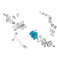 OEM Hyundai Santa Fe Sport Cover-Water Pump Diagram - 25125-2G400