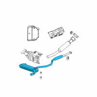 OEM 2012 Dodge Avenger Exhaust Muffler And Tailpipe Diagram - 52022289AF