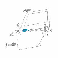 OEM 2007 Lexus LX470 Door Inside Handle Sub-Assembly, Right Diagram - 69205-51020-B1