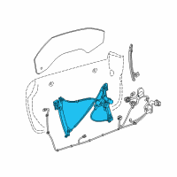 OEM Cadillac CTS Window Motor Diagram - 22787442