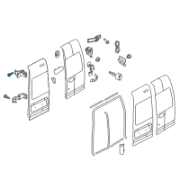 OEM 2011 Ford Transit Connect Upper Hinge Bolt Diagram - -W505593-S443