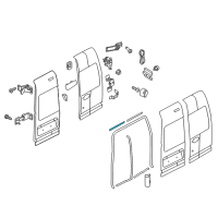 OEM 2010 Ford Transit Connect Upper Weatherstrip Diagram - BT1Z-1551822-B