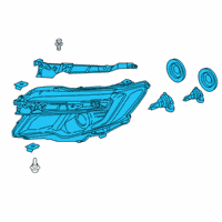 OEM 2019 Honda Ridgeline Light Assembly Head R Diagram - 33100-TG7-A12