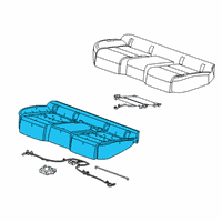 OEM 2019 Cadillac XT4 Seat Cushion Pad Diagram - 84972693