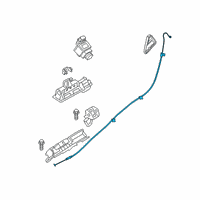 OEM 2022 BMW 330e BOWDEN CABLE, EMERGENCY UNLO Diagram - 51-49-7-430-621