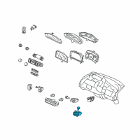 OEM Honda Civic Switch Assembly, Hazard (Blue Gun Metallic) Diagram - 35510-SNA-A01ZD