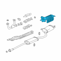 OEM 2003 Honda Pilot Plate, Muffler Baffle Diagram - 74655-S3V-A00