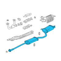 OEM 2003 Honda Pilot Muffler Set, Exhuast Diagram - 18030-S9V-A00