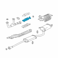 OEM Acura MDX Exhaust Converter Diagram - 18160-PGK-L00