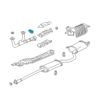 OEM 2007 Honda Ridgeline Rubber, Exhuast Mounting Diagram - 18215-S3V-A01