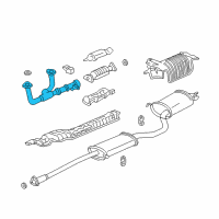 OEM Honda Pilot Pipe A, Exhuast Diagram - 18210-S9V-A01