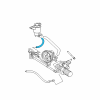 OEM Mercury Return Hose Diagram - 6W1Z-3A713-D