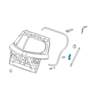 OEM Acura RDX Bracket, Driver Side Tailgate Opener Stay (Lower) Diagram - 74874-STK-A00