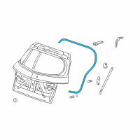 OEM 2007 Acura RDX Weatherstrip, Tailgate Diagram - 74440-STK-A02