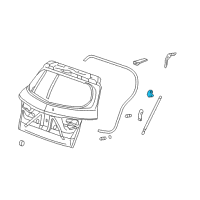 OEM Acura RDX Bracket, Passenger Side Tailgate Opener Stay (Upper) Diagram - 74823-STK-A00