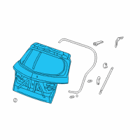 OEM 2012 Acura RDX Tail Gate Complete (Dot) Diagram - 68100-STK-A91ZZ