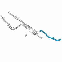 OEM 2015 Nissan NV2500 Exhaust Tube Assembly, Rear Diagram - 20050-1PD0A