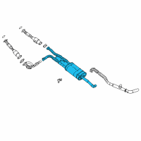 OEM 2020 Nissan NV3500 Exhaust Muffler Assembly Diagram - 20100-9JK0A