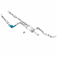 OEM Nissan NV3500 Exhaust Tube Assembly, Center Diagram - 20030-1PD0A