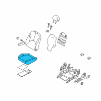 OEM 2008 Kia Rio Cushion Assembly-Front Seat Diagram - 881001G170281