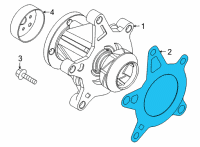 OEM Hyundai Santa Fe Gasket-Water Pump Diagram - 25124-2M800