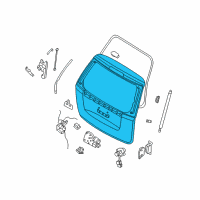 OEM 2007 Kia Sedona Panel Assembly-Tail Gate Diagram - 737004D021