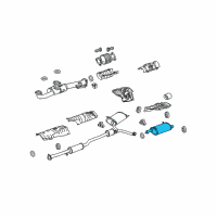 OEM 2012 Honda Accord Muffler, Driver Side Exhuast Diagram - 18305-TA6-A03