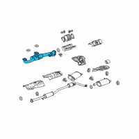 OEM Honda Accord Crosstour Pipe A, Exhuast Diagram - 18210-TA6-A01