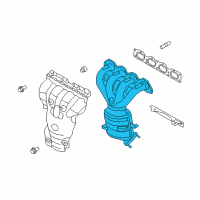 OEM 2009 Saturn Astra Exhaust Manifold (W/3Way Catalytic Converter) Diagram - 55564187