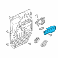 OEM Jeep Wrangler Front Door Trim Armrest Diagram - 6RL50TX7AA