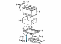 OEM 2021 Chevrolet Trailblazer Hold Down Strap Rod Diagram - 42702669