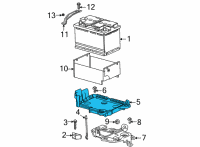 OEM 2022 Chevrolet Trailblazer Battery Tray Diagram - 60003161