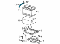 OEM Chevrolet Hold Down Strap Diagram - 42581131