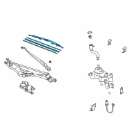 OEM 2007 Lexus SC430 Front Wiper Blade, Left Diagram - 85222-24110