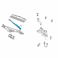 OEM 2009 Lexus SC430 Windshield Wiper Arm Assembly, Right Diagram - 85211-24101