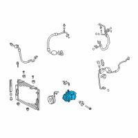 OEM 2008 Toyota Sequoia Compressor Diagram - 88320-0C140