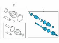 OEM 2022 Toyota Highlander Axle Assembly Diagram - 42340-0E160