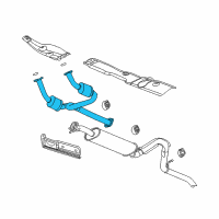 OEM Chevrolet Trailblazer EXT 3Way Catalytic Convertor Assembly (W/ Exhaust Manifold P Diagram - 15194248