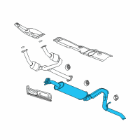 OEM Buick Rainier Exhaust Muffler Assembly (W/ Resonator, Exhaust & Tail Pipe Diagram - 25839181