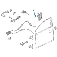 OEM 2014 Honda Civic Rod Set, R. FR. Door Latch Diagram - 72113-TR0-315
